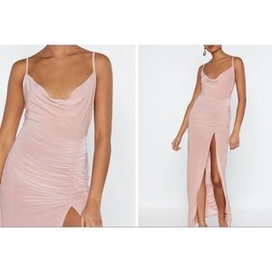 NastyGal Cowl Dare You Maxi Dress
